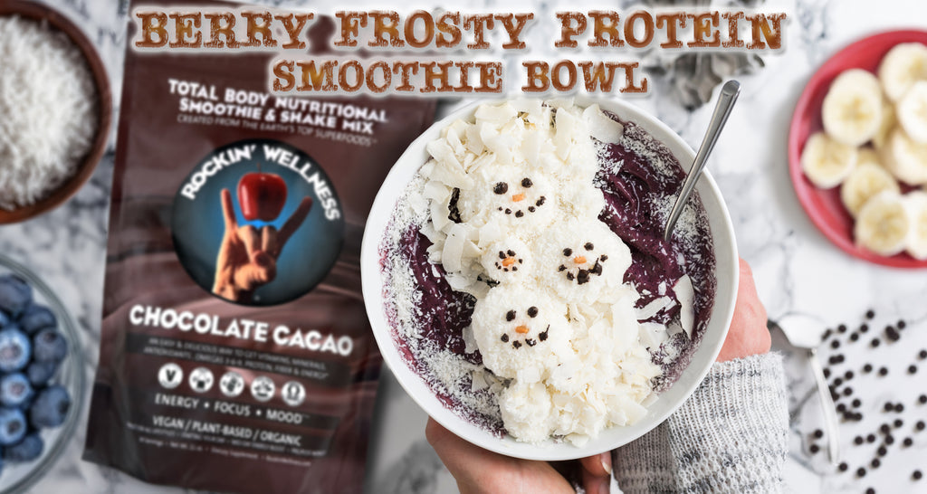 Rockin Wellness Berry FROSTY Protein Smoothie Bowl