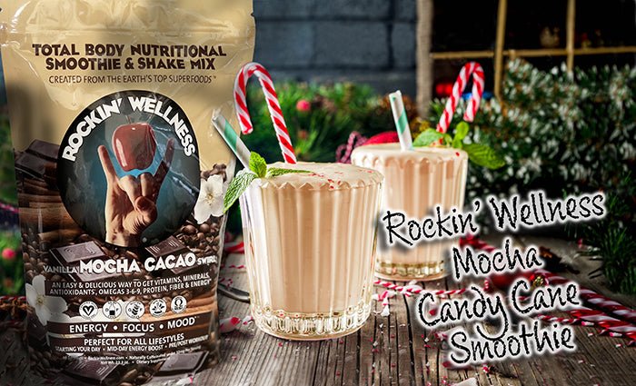Rockin’ Wellness Mocha Candy Cane Smoothie Recipe