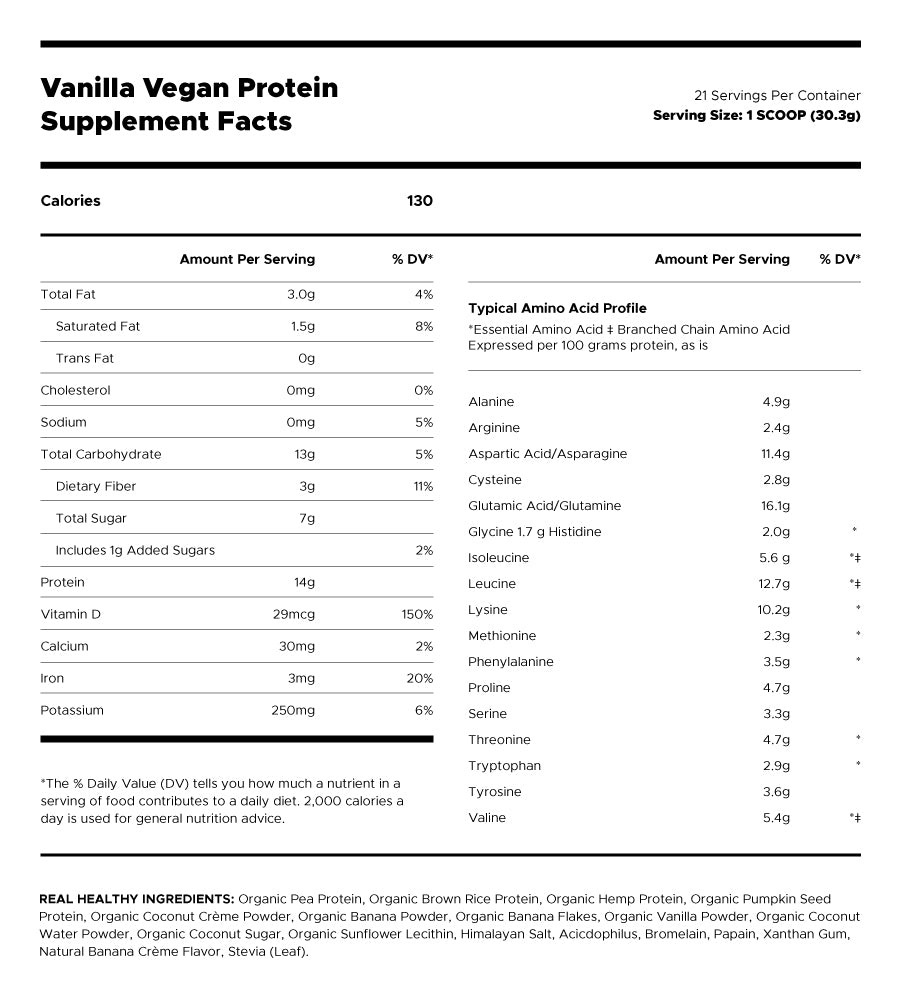 Rockin Wellness Organic Vegan Vanilla Protein Plus Powder