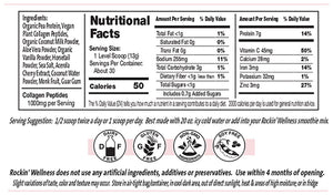 Rockin Wellness Vegan Collagen Revitalizer Peptides Supplements