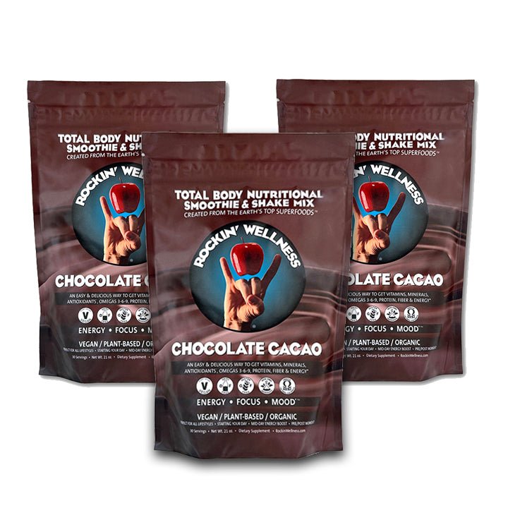 Rockin Wellness Vegan Chocolate Cacao Nutritional Mix - Vegan Superfood by Rockin Wellness