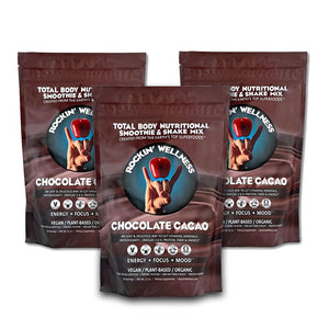 Rockin Wellness Vegan Chocolate Cacao Nutritional Mix - Vegan Superfood by Rockin Wellness