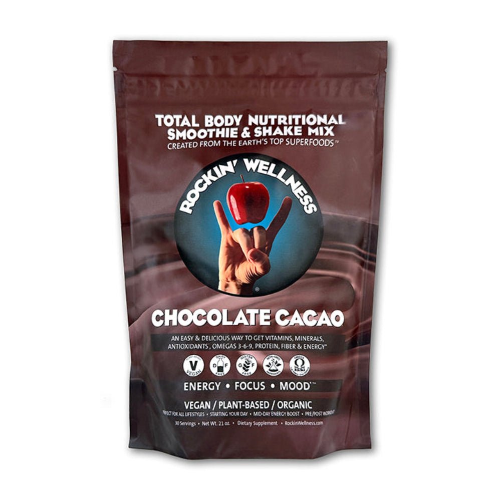 Rockin Wellness Chocolate Cacao Nutritional Essentials Shake Mix