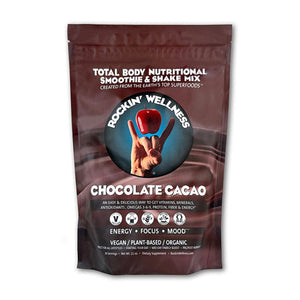 Rockin Wellness Vegan Chocolate Cacao Superfood Nutritional Shake Mix - Vegan Superfood by Rockin Wellness