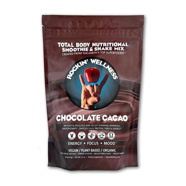 Rockin Wellness Chocolate Cacao Nutritional Essentials Shake Mix