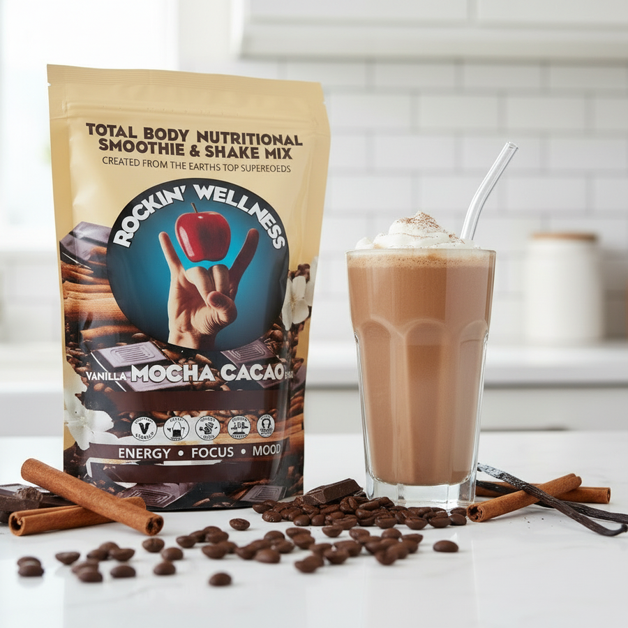 Mocha Nutritional Shake | Organic Vegan Coffee Mix | Rockin Wellness
