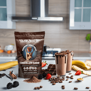 Rockin Wellness Vegan Chocolate Cacao Superfood Nutritional Shake Mix - Vegan Superfood by Rockin Wellness