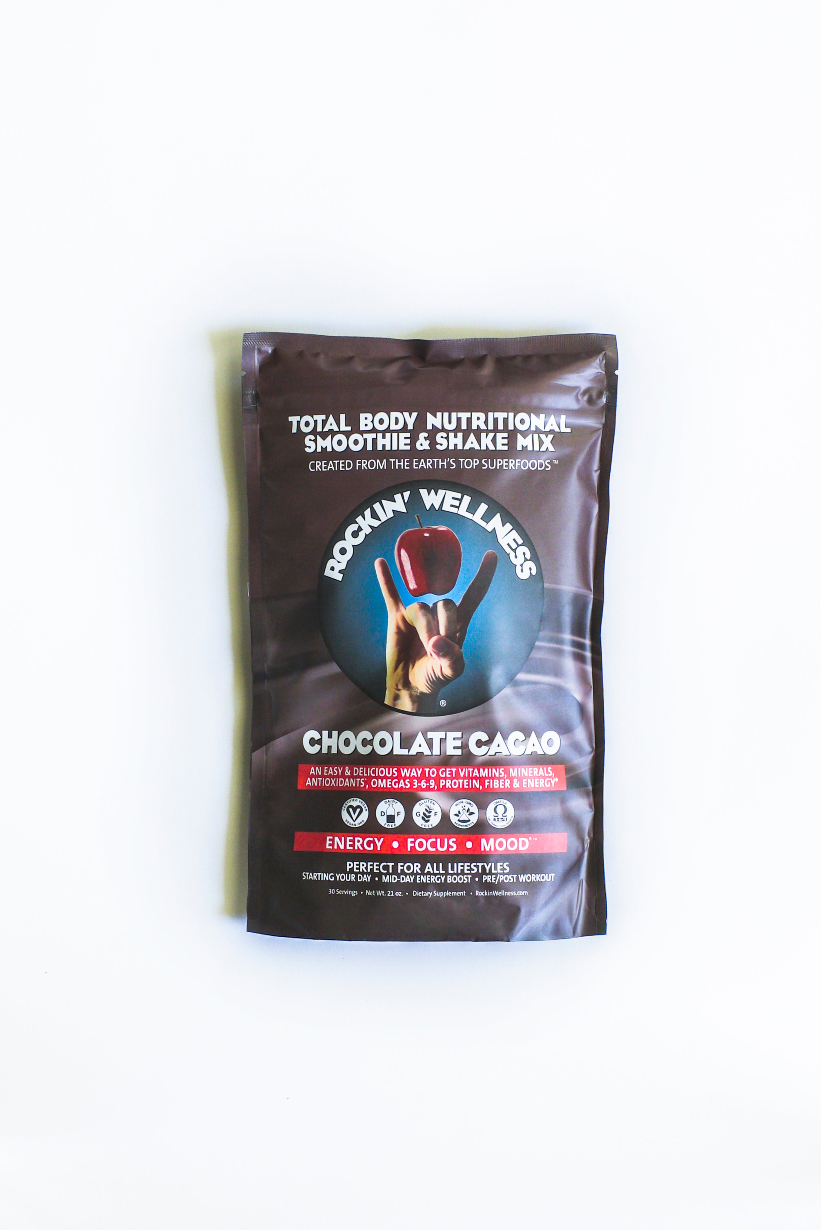 Chocolate Cacao Superfood Nutritional Shake by Rockin' Wellness
